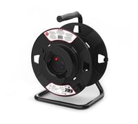Velamp enrouleur de câble vide pour câbles jusqu'à 40 mètres - tambour en plastique et trépied en acier - léger, durable et maniable pour la maison, le jardin et le bureau