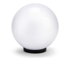 Velamp Globe de jardin, lampadaire d'extérieur 300 mm, douille E27, compatible LED, étanche IP44, sphère pour jardin, parcs, copropriétés, terrasses. Blanc