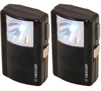 Velamp ID72LED Lampe de Poche LED Métallique, 4, 5V, Noire (Lot de 2)
