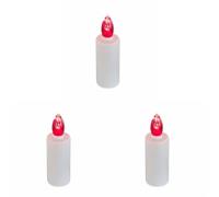 Velamp INFINITY : bougie votive LED, durée de 365 jours, blanche avec lumière intermittente rouge (Lot de 3)
