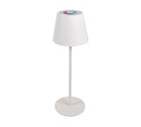Velamp Josephine lampe de table LED rechargeable IP44 - 200 lumens, variateur tactile, lumière blanche et RGB, 10 h d’autonomie, couleur Blanc