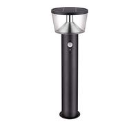 Velamp Lampadaire solaire 600 lumens avec détecteur de mouvement, Noir