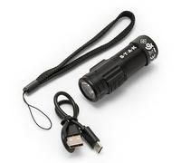 VELAMP - Lampe Torche LED Ultra Puissante Rechargeable 1500LM, Lampe de Poche Compacte 15W Aluminium Ultra-Résistant Étanche IPX6, 4 Modes et Longue Autonomie, Camping/Randonnée/Urgence - Pile Incluse