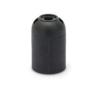 Velamp LH143B thermoplastique Base Lisse, Douille pour Ampoule à culot E27. Noir