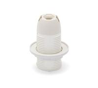 Velamp LH151W thermoplastique Culot partiellement fileté, Douille E14 avec écrou à Anneau. Blanc
