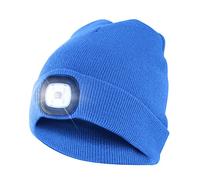 Velamp Lighthouse Bonnet avec lumière Frontale LED, 100 Lumen, Rechargeable, Lavable. pour Le Camping, Le Jogging, Le Travail des Adultes Unisexes. Bleu Ciel, Unique