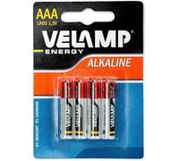 Velamp LR03/8BP Blister de 8 Piles Alcalines Mini Stylet LR03 AAA, 1,5 V, Rouge, 8 Batterie