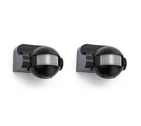 VELAMP MS005 Détecteur de Mouvement Compact, IP44, Noir (Lot de 2)