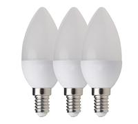 Velamp Pack de 3 ampoules LED SMD, Olive C37, 6W / 490lm, culot E14, 4000K