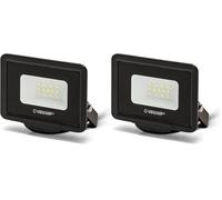 Velamp PADLIGHT5 Projecteur LED SMD 10W IP65 Noir 4000K (Lot de 2)
