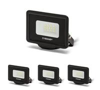 Velamp PADLIGHT5 Projecteur LED SMD 10W IP65 Noir 6500K (Lot de 4)