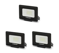 Velamp PADLIGHT5 Projecteur LED SMD 20W IP65 Noir 6500K (Lot de 3)