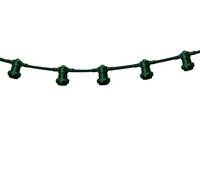 Velamp PARTY LIGHT : Chaîne IP44 extensible 10 m, 10 douilles E27, H05RN-F2x1mm2, vert foncé
