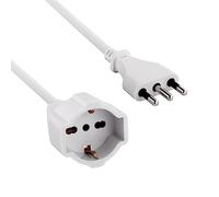 VELAMP Prolits-5 Rallonge 5 m : fiche 16 A et prise multivalente (schuko + 10/16 A), blanc, section câble 3 G1,5 mm