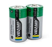 Velamp R14/2BP Set 2 Pile R14 Mezza Torcia Heavy Duty BL, Verde, Set di 2 Pezzi