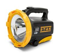 Velamp R920 Phare Professionnel Rechargeable 20W LED Cree XHP 1600Lumen. Imperméable IP43. Faisceau Visible à 1,5km. Powerbank. Clignotant Rouge. avec Accessoires, Plastique, Jaune/Noir