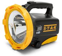 Velamp R920 Phare Professionnel Rechargeable 20W Led Cree Xhp 1600Lumen. Imperméable Ip43. Faisceau Visible À 1,5Km. Powerbank. Clignotant Rouge. Avec Accessoires, Plastique, Jaune/Noir