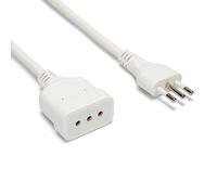 Velamp Rallonge électrique de 5 mètres - Prise et prise 10 A - Idéal pour connecter les appareils domestiques - Couleur blanche