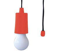 Velamp Retro Ampoule LED portable à piles. Colorée, sans courant mais super lumineuse. Pour maison, camping, jardin. Cordon : 105 cm, rouge.