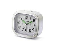 Velamp Réveil de Chevet, réveil analogique à Quartz Silencieux avec lumière, sans tic-tac, réveil de Table Simple avec Fonction Snooze, Convient aux Chambres, Bureaux, Voyages...