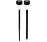 Velamp SPK02 Borne Lumineuse Solaire de Jardin Noir (Lot de 2)