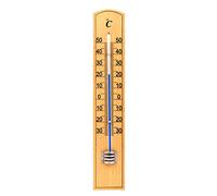 VELAMP Thermomètre intérieur/extérieur en bois 20 cm