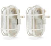 Velamp turtle-b Applique Ovale, E27, blanc (Lot de 2)