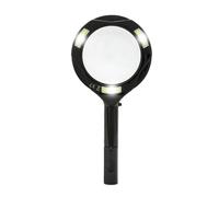 Velamp Watson Loupe 3X avec lumière LED COB - Poignée Ergonomique, 3 LED intégrées, idéale pour la Lecture, Les Loisirs et Les travaux de précision