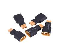 VELATEMOR Adaptateur de Convertisseur de Batterie de Drone, Ensemble de 5 Pièces XT30 à XT60, Durable et Fiable pour Une Utilisation RC (Connecteur Femelle XT30 vers connecteur mâle XT60)