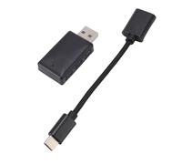VELATEMOR Adaptateur de Voiture sans Fil, Adaptateur de Voiture Android Auto, 2 en 1 WiFi 6 Bluetooth Wired to Wireless Converter avec Câble USB C