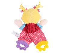 VELATEMOR Adorable Motif de Dessin animé Hochet Doux Serviette pour bébé Dent à Bascule + Partenaire Sûr pour bébé + Réduction des Morsures + Lion1 Lion2 Pendant Plus de 3 Mois (02 Filles)