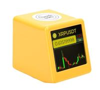 VELATEMOR Affichage du Prix du Bitcoin, Crypto-Monnaie, écran LCD, Cotation Boursière pour Le Suivi du marché Mondial, ABS, Horloge Numérique, Connexion WiFi