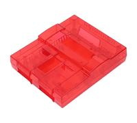VELATEMOR Ajustement du Boîtier Transparent pour SNES US Version Retro Game Console avec Puissance et Réinitialisation de la Coque de Boîtier de Remplacement de la clé (Rouge transparent)