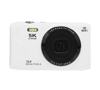 VELATEMOR Appareil Photo Numérique 5K, 72MP, écran Ultra HD de 2,8 Pouces, Appareil Photo Numérique Numérique 16x Zoom Digital Focus avec Flash intégré pour la Photographie de Voyage (White)