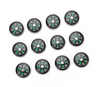 VELATEMOR Boussole Remplie D'huile de Poche Mini Bouton-Accessoire de Survie Compact Facile à Lire pour la Randonnée Camping 12 Pièces