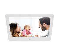 VELATEMOR Cadre Photo Numérique, Table de Montage Mural des Cadres d'image Numérique 10 Pouces pour la Vidéo (White)
