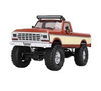 VELATEMOR Camion RC 1/16,Jouet sur Chenilles Tout-Terrain télécommandé à Grande Vitesse 2,4 G,Voiture RC Tout-Terrain 4 Roues Motrices,éclairage de Toit et Phare 7 Couleurs,Cadeau (Brown)