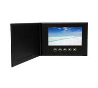 VELATEMOR Carte de Vœux Vidéo Rechargeable 7 Pouces 720P, avec écran au Format 4:3, USB Type C, pour Catalogue de Produits, Portefeuille Publicitaire