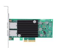VELATEMOR Carte Réseau PCIE 10 Go avec Contrôleur, Deux Ports RJ45 100 Mbps à 10 Gbps, PCIE 3.0 X4, Prise en Charge de VMware, avec Profil Bas