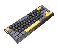 VELATEMOR Clavier Mécanique Compact à 68 Touches, Clavier de Jeu Filaire rétroéclairé RVB, Câble de Type C Amovible, Interrupteur à Ciseaux Anti-Image Fantôme (Noir Gris)