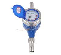 VELATEMOR Compteur D'eau Durable de Type Rotor en Acier Inoxydable, Mesure de Bonne Précision pour L'industrie Commerciale Domestique, Jauge de Débit D'eau Mécanique DN15 pour les Fournitures de