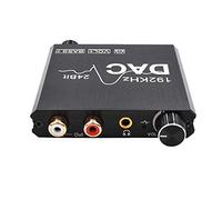 VELATEMOR Convertisseur Audio Numérique vers Analogique Adaptateur D'entrée Coaxiale Optique 192 KHz 24 Bits DAC Couleur Noir, pour les Fans de Cinéma et les Chercheurs de qualité Sonore