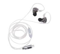 VELATEMOR Écouteurs Filaires USB C, avec Micro 1BA + 1DD, écouteurs HiFi Hybrides avec Câble Détachable à 2 Broches, Microphone et Carte Son Intégrés pour Smartphones iOS, Android