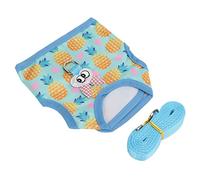 VELATEMOR Ensemble de Laisse de Harnais de Lapin Réglable avec de Jolis Motifs, Gilet de Lapin en Nylon de qualité Supérieure pour Cochon d'Inde, Harnais de Marche Confortable pour Petits Animaux (M)