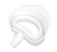 VELATEMOR Entonnoir à Farine Pliable à Large Bouche, sans Déversement, Entonnoir de Mélangeur sur Socle en Silicone pour Ingrédients Secs et Humides, Blanc