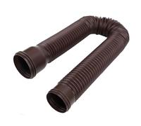 VELATEMOR Extension de Tuyau de Descente de Gouttière, Rallonge de Tuyau de Descente de Vidange, Rallonge de Tuyau de Descente Extensible en PE Flexible 20-59 Pouces, avec Bloc (Brown)
