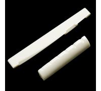 VELATEMOR Goupilles de Pont de Guitare Folk Blanches Exquises, écrou de Selle de Guitare Classique, Nylon ABS, Guitaristes Folk Légers (WHITE)