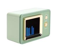 VELATEMOR Haut-Parleur Bluetooth Rétro, Décor Vintage, Mini Haut-Parleur sans Fil Portable avec Affichage des Paroles pour Bureau, Chambre, Accessoires de Bureau, Intérieur, Extérieur,