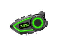 VELATEMOR Intercom Casque Moto, Oreillette Bluetooth 6.0 Réduction du Bruit IP65 13H Charge Rapide Type C, pour la Conduite