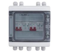 VELATEMOR Interrupteur de Déconnexion Photovoltaïque DC 32A, Protection contre les Surcharges, Couvercle Transparent pour Système de Production D'énergie Solaire, 215x95x210mm